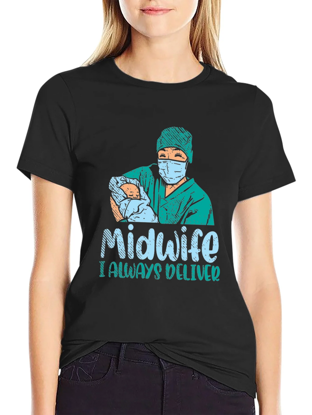 Midwife I Always Deliver Graphic T-Shirt product image 2
