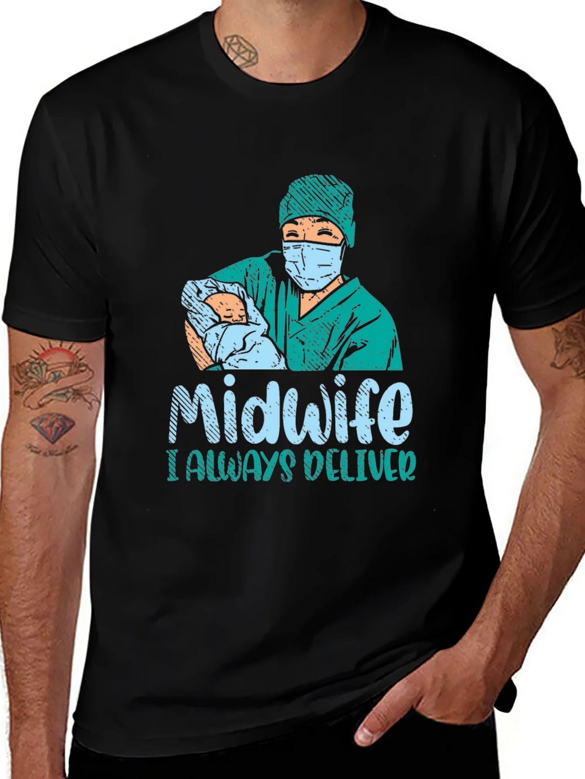 Midwife I Always Deliver Graphic T-Shirt product image 1