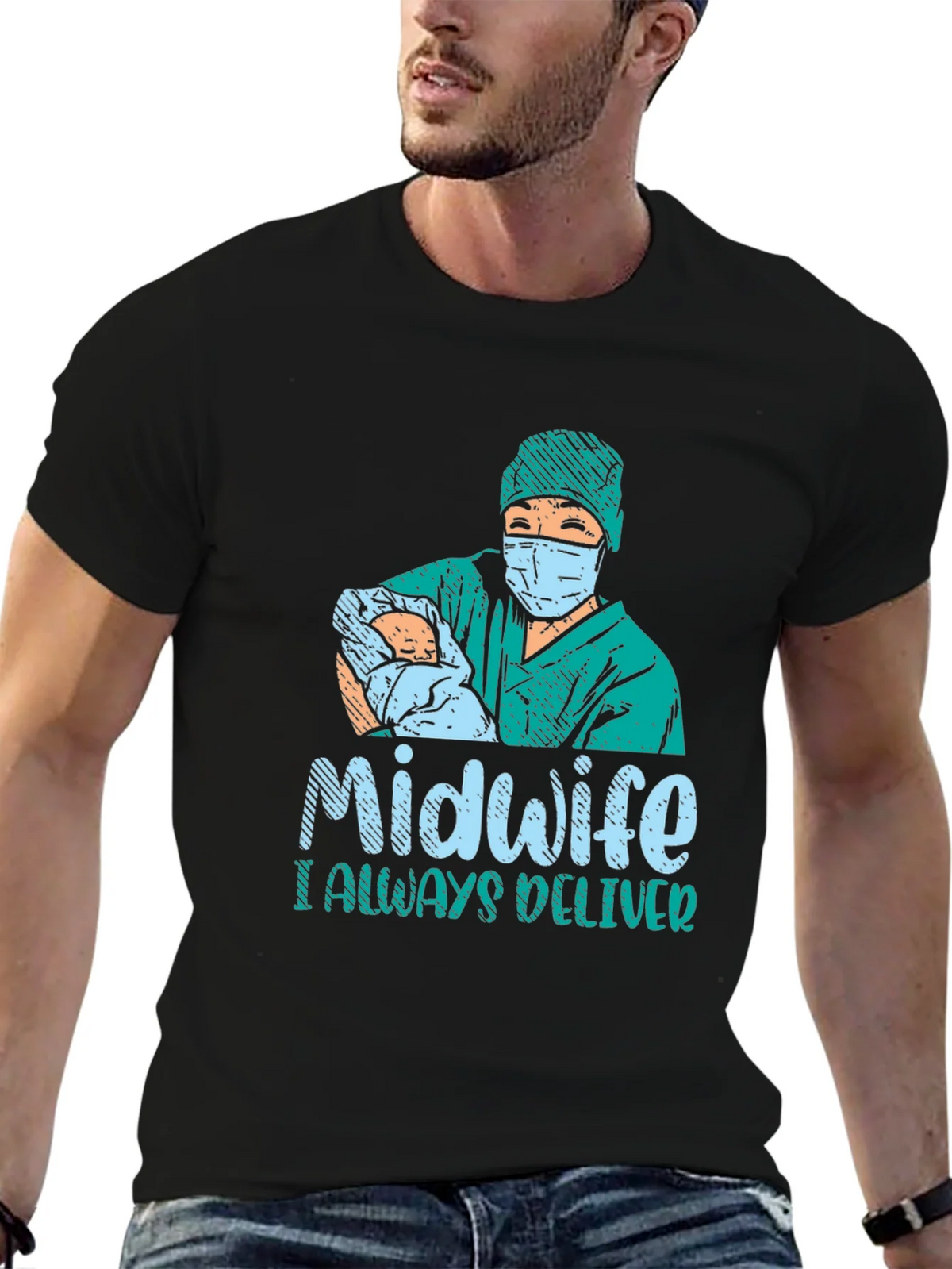 Midwife I Always Deliver Graphic T-Shirt product image 6