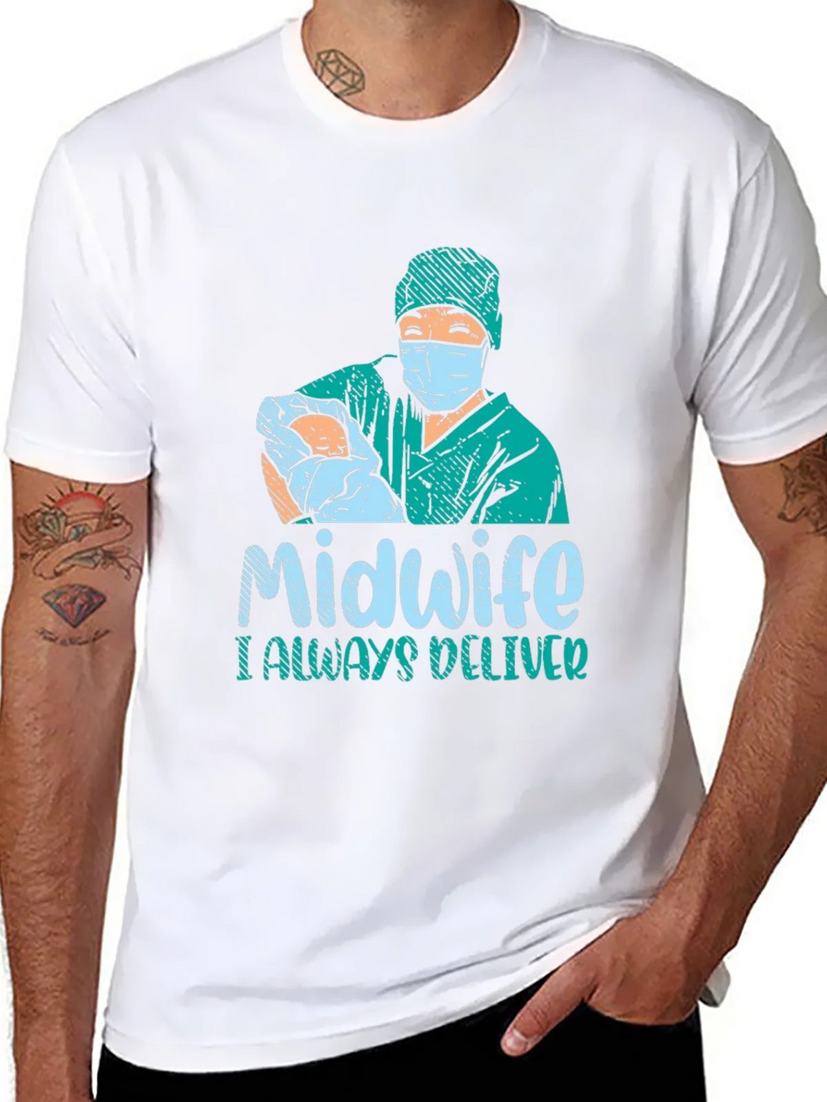Midwife I Always Deliver Graphic T-Shirt product image 7