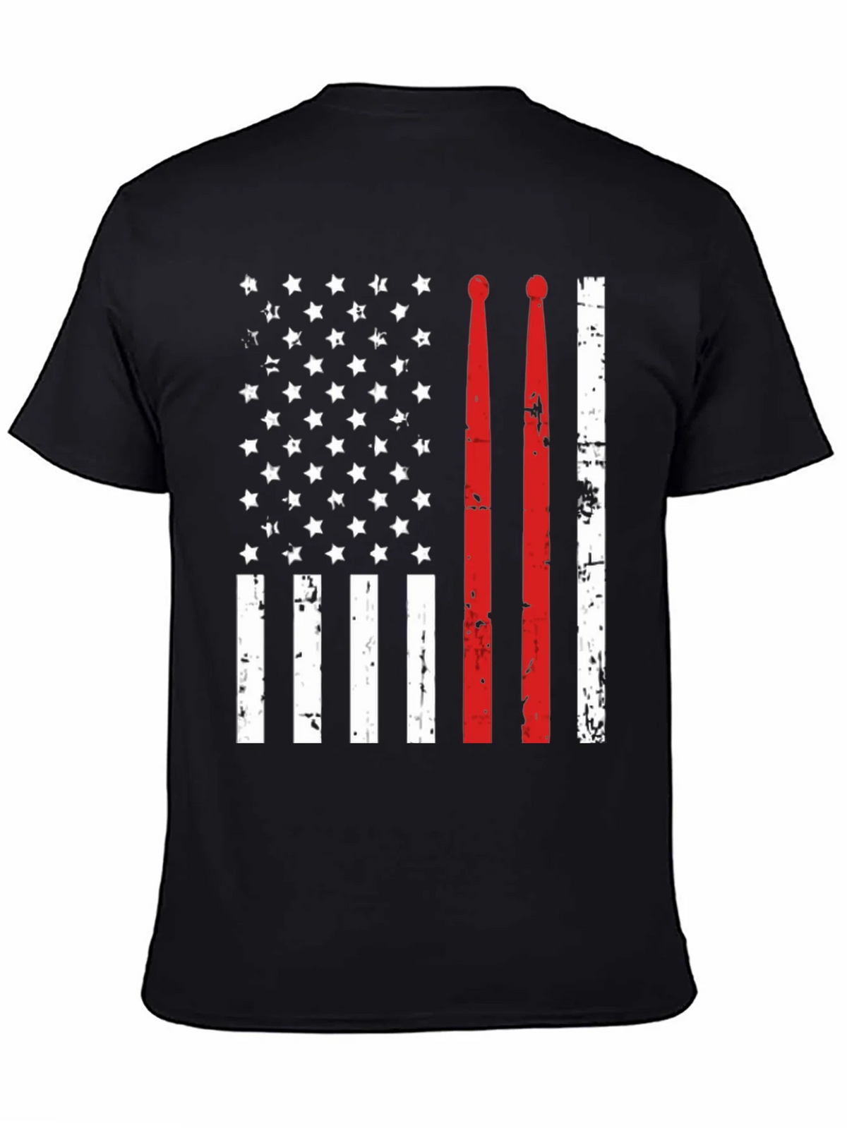 Drummer American Flag T-Shirt product image 4