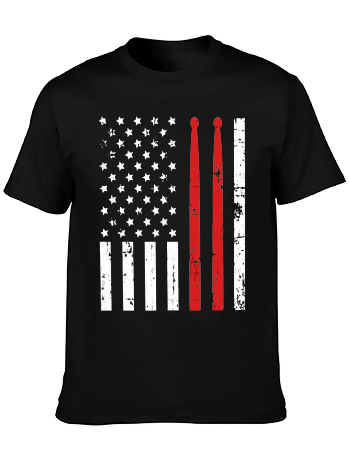 Drummer American Flag T-Shirt product image 3