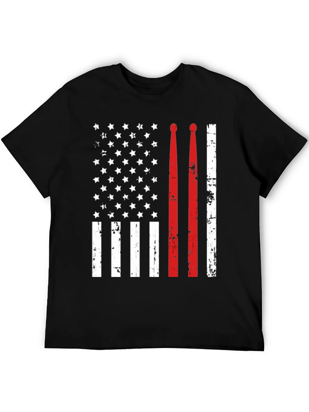 Drummer American Flag T-Shirt product image 5