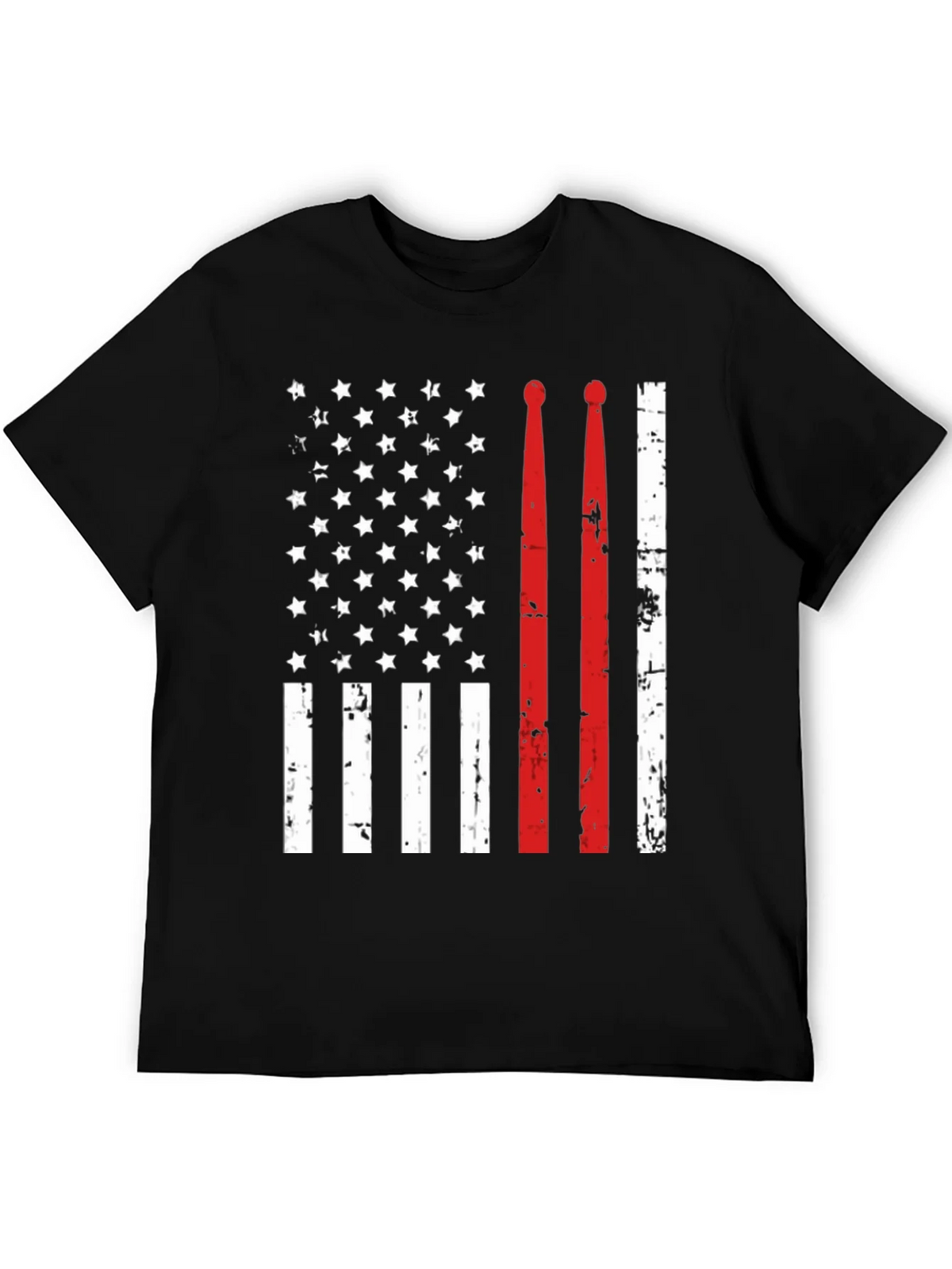 Drummer American Flag T-Shirt product image 5