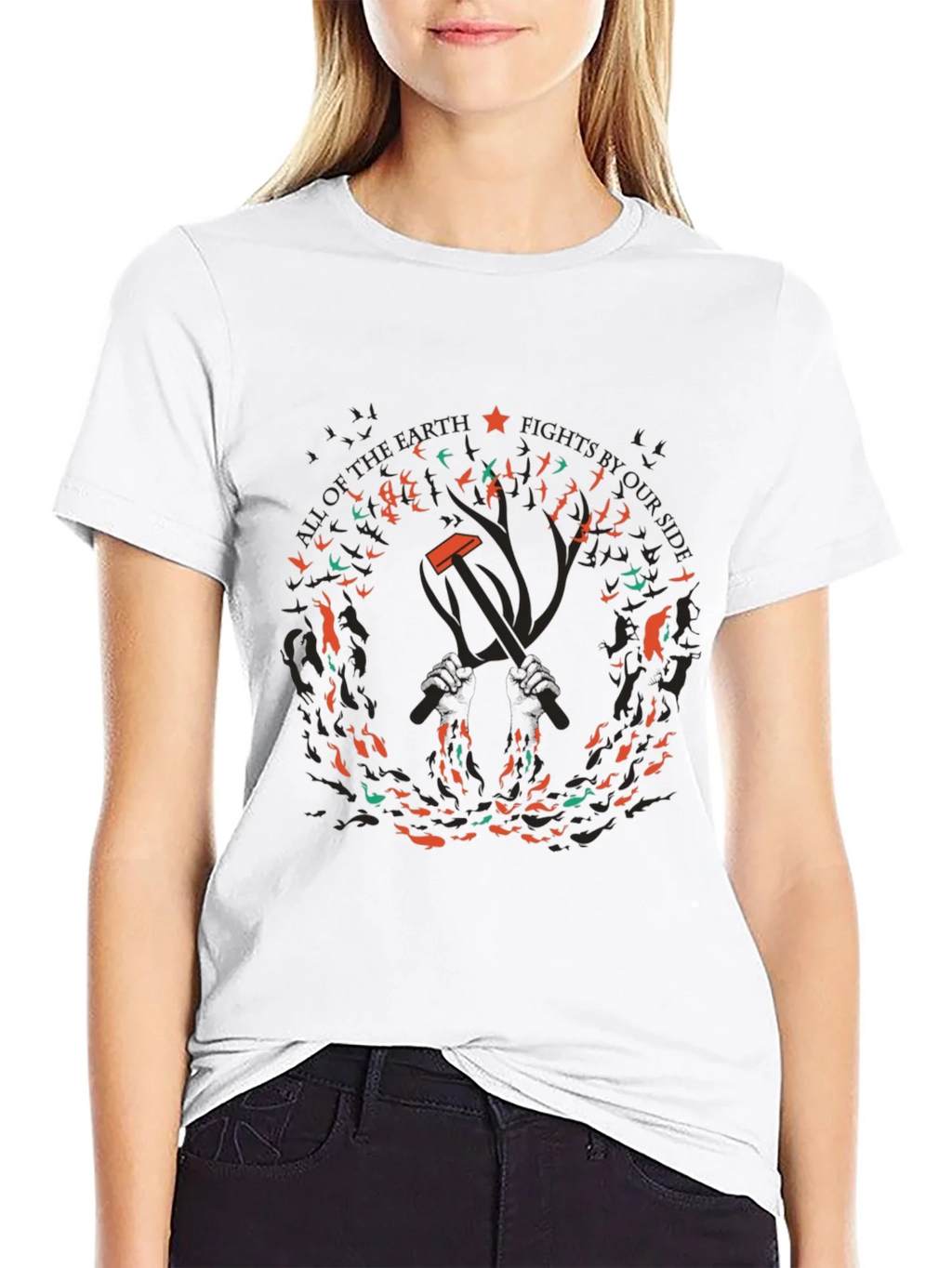Political Graphic T-Shirt - Hammer & Sickle product image 6