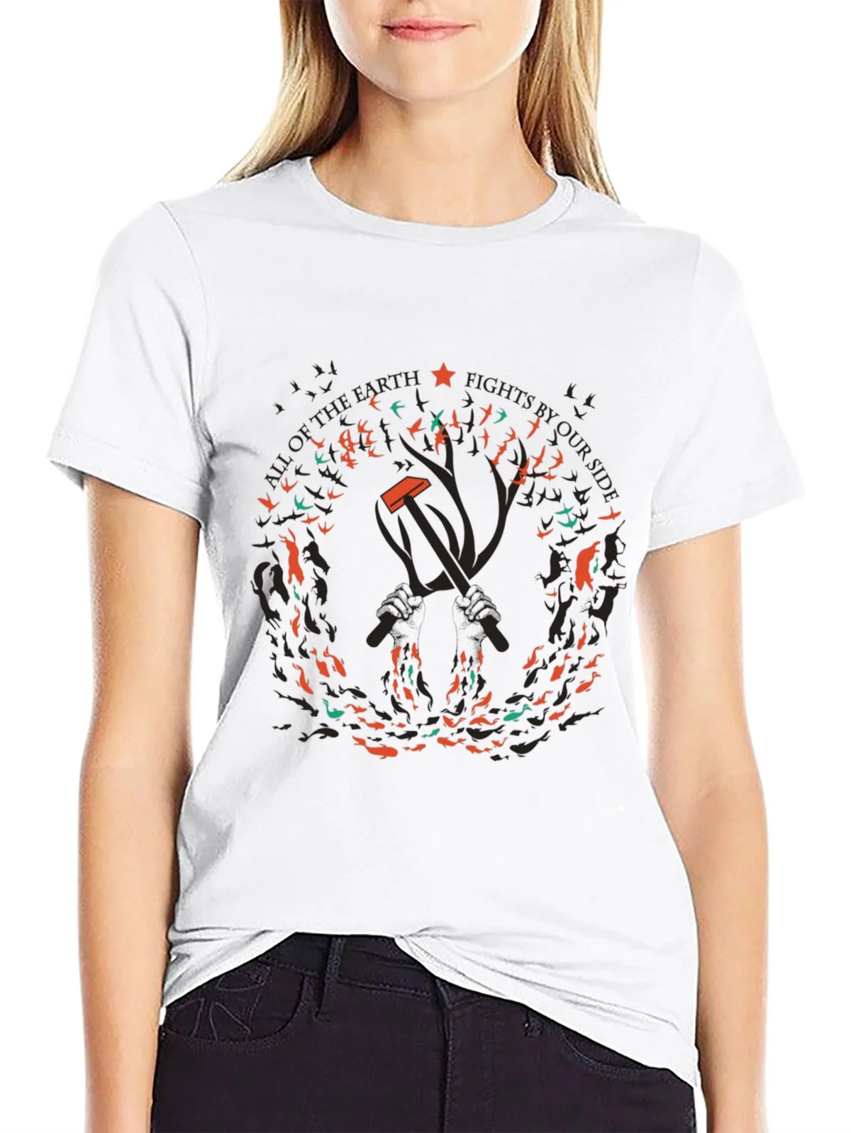 Political Graphic T-Shirt - Hammer & Sickle product image 6