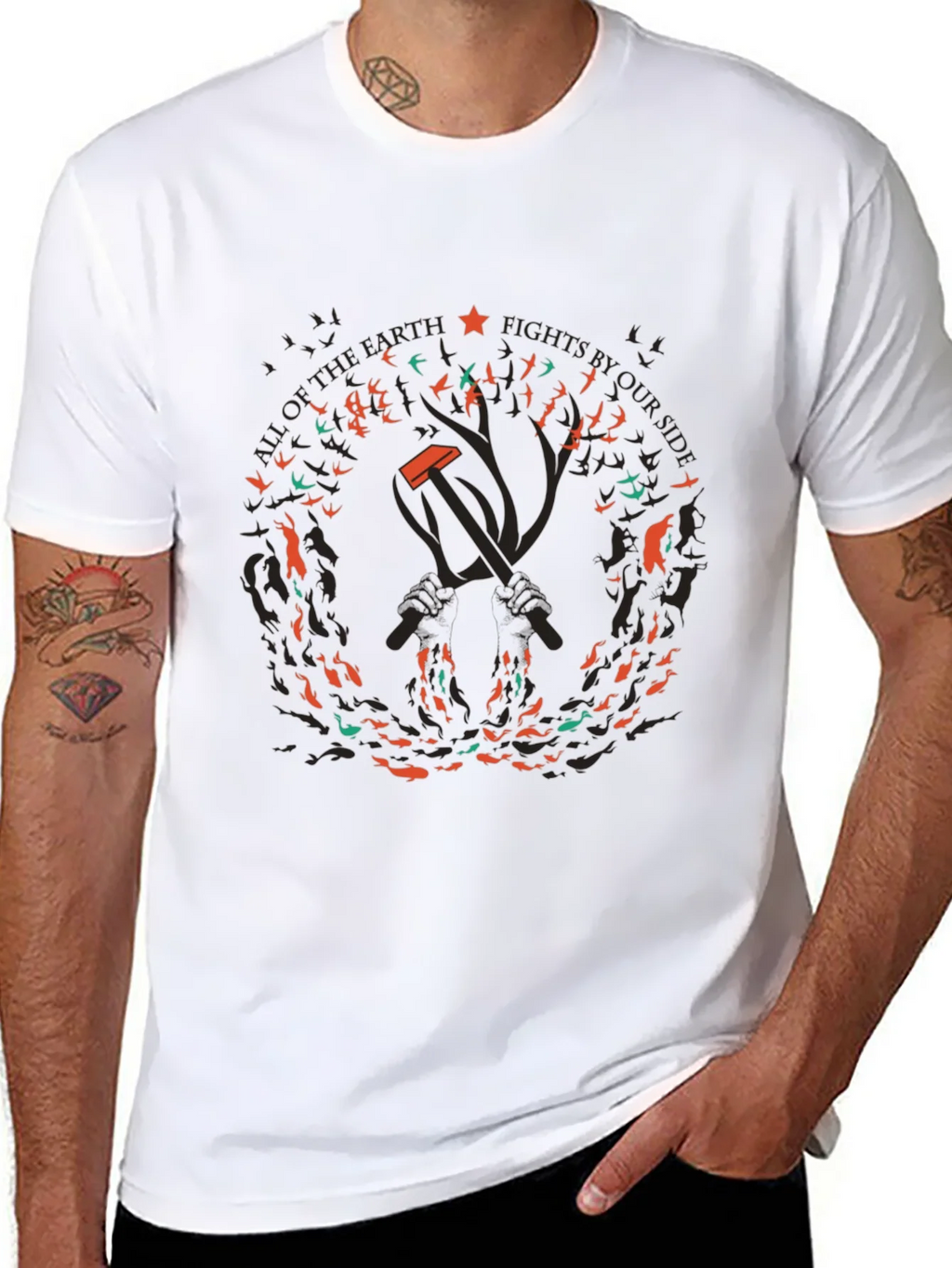Political Graphic T-Shirt - Hammer & Sickle product image 5