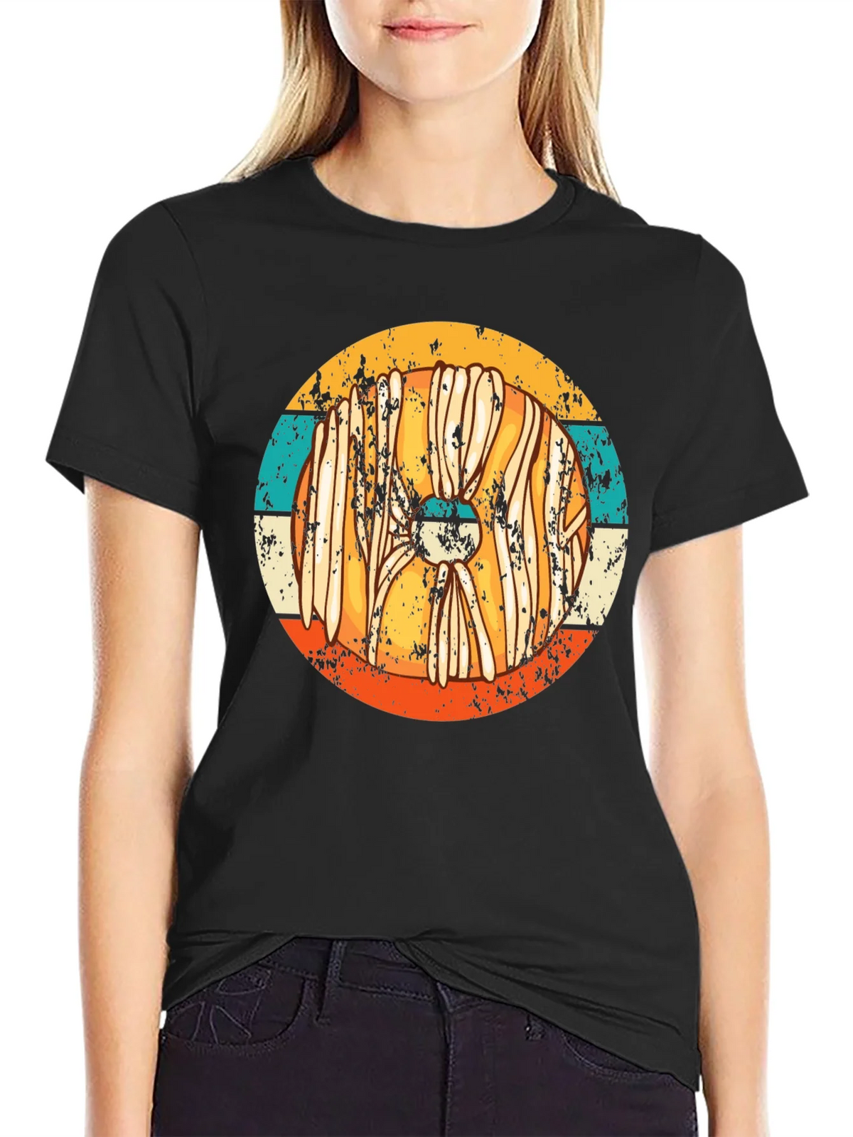 Retro Viking Shield T-Shirt - Distressed Style product image 2
