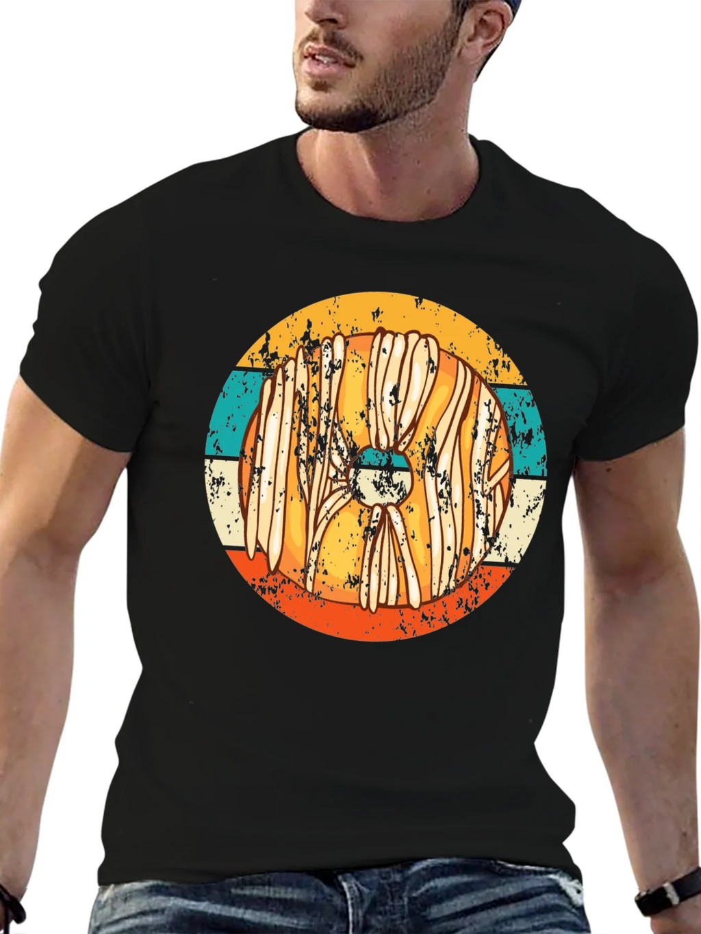 Retro Viking Shield T-Shirt - Distressed Style product image 6