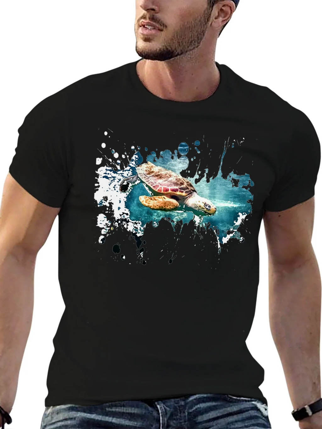 Turtle Splash Graphic Tee - Soft Cotton Comfort product image 6