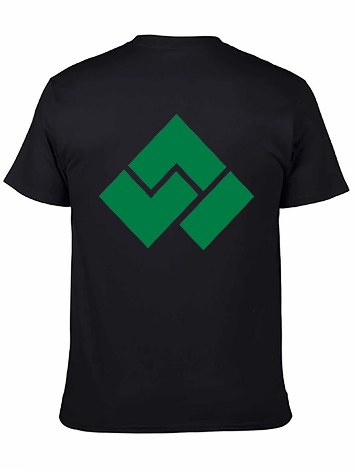 Geometric Green Logo Black T-Shirt product image 4