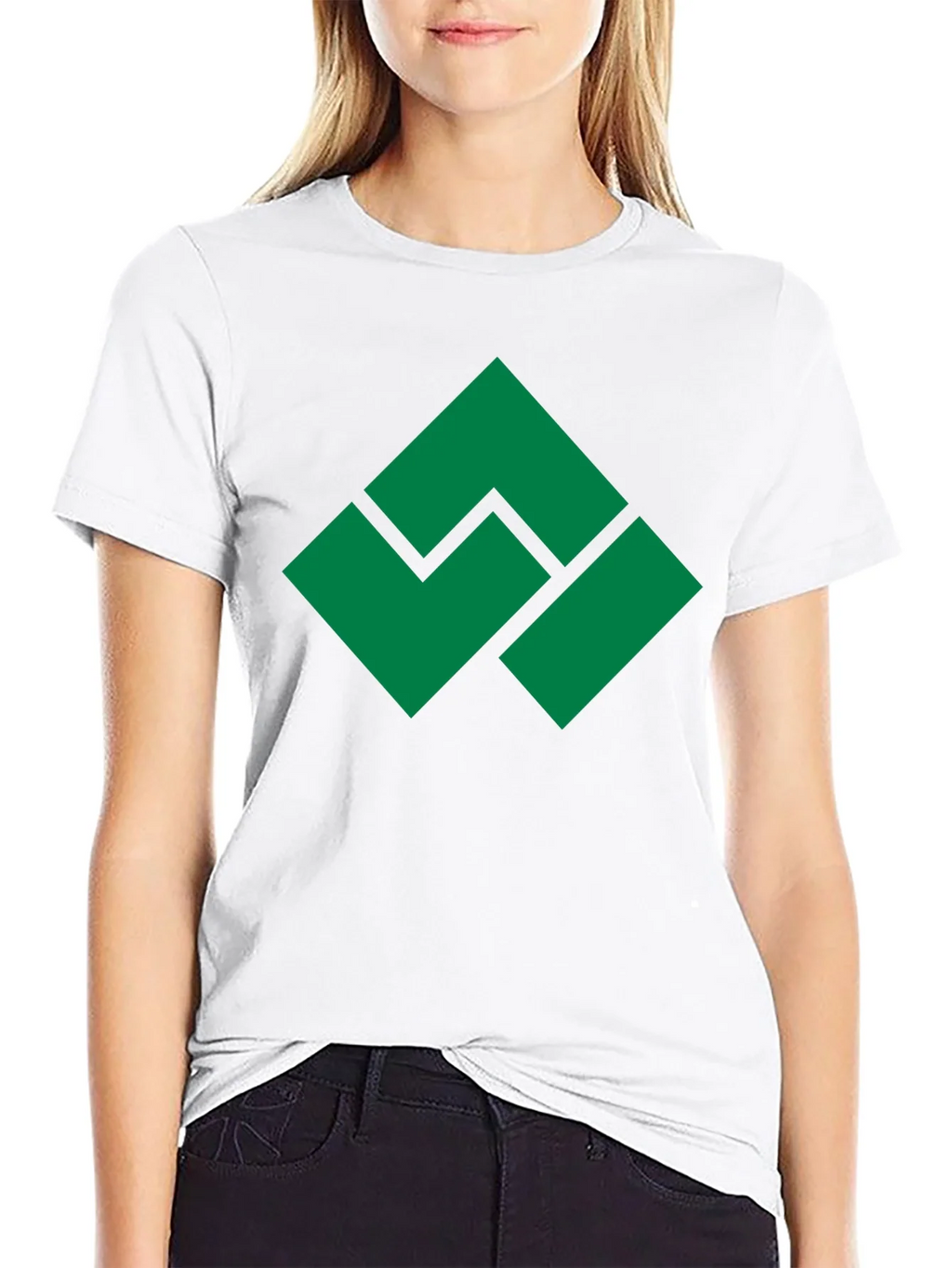 Geometric Green Logo Black T-Shirt product image 8