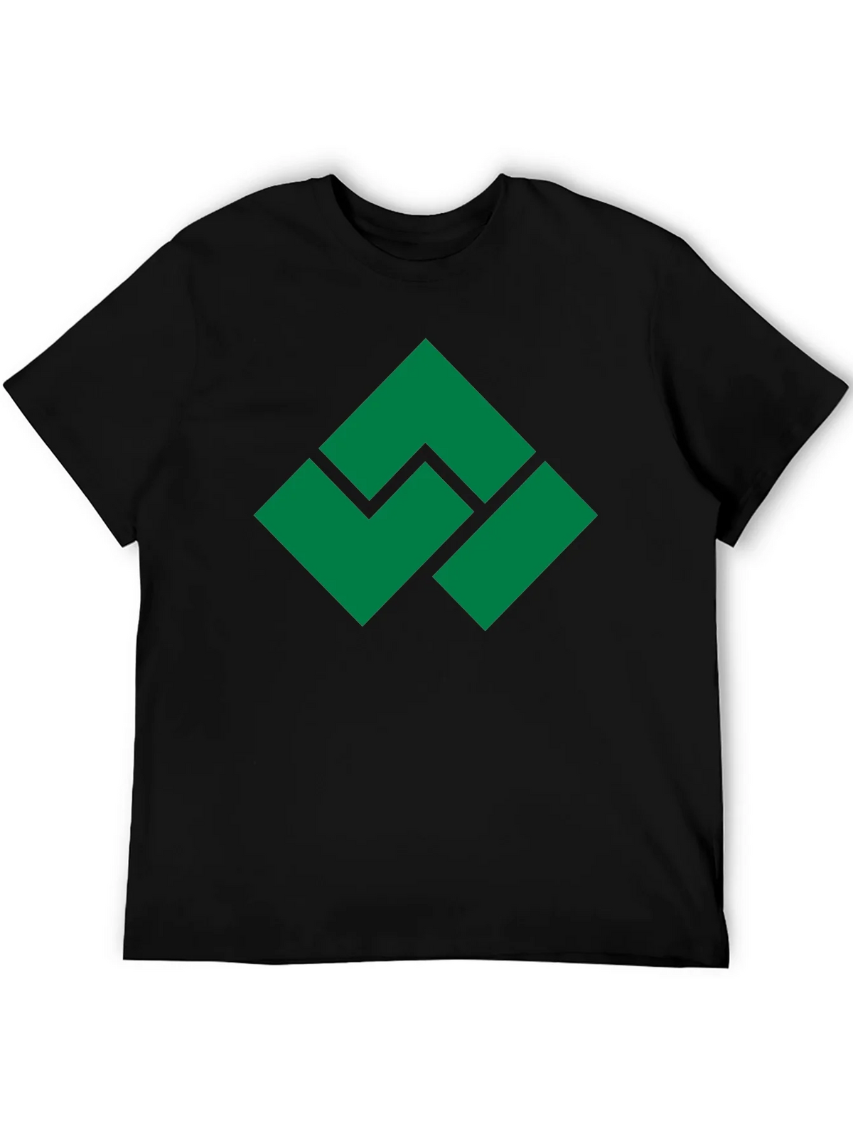 Geometric Green Logo Black T-Shirt product image 5