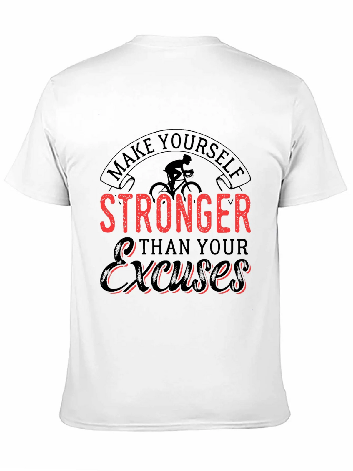 Motivational Black T-Shirt - Stronger Than Excuses product image 10