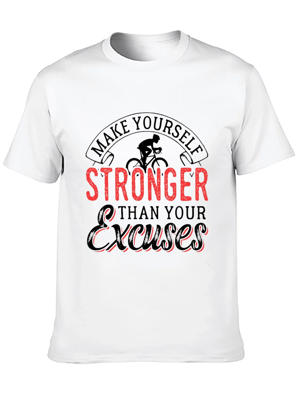 Motivational Black T-Shirt - Stronger Than Excuses product image 9