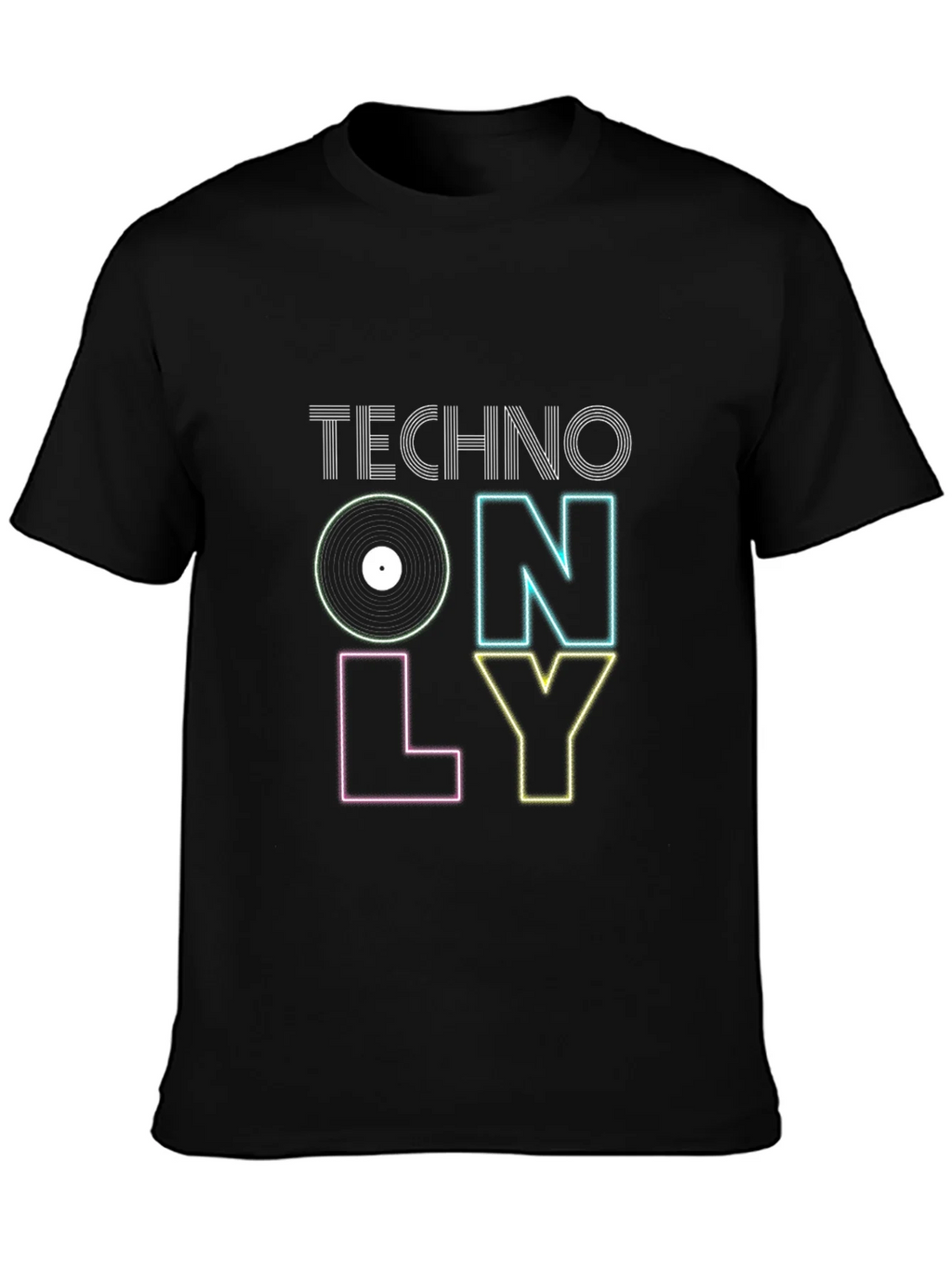 Techno Only Graphic Print Black T-Shirt product image 3
