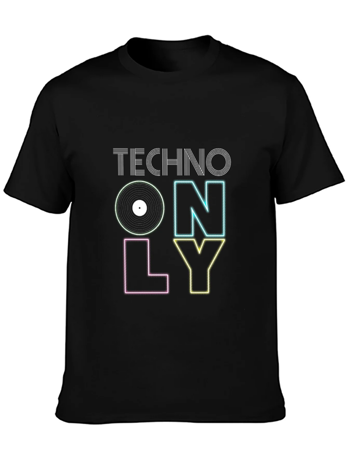 Techno Only Graphic Print Black T-Shirt product image 3
