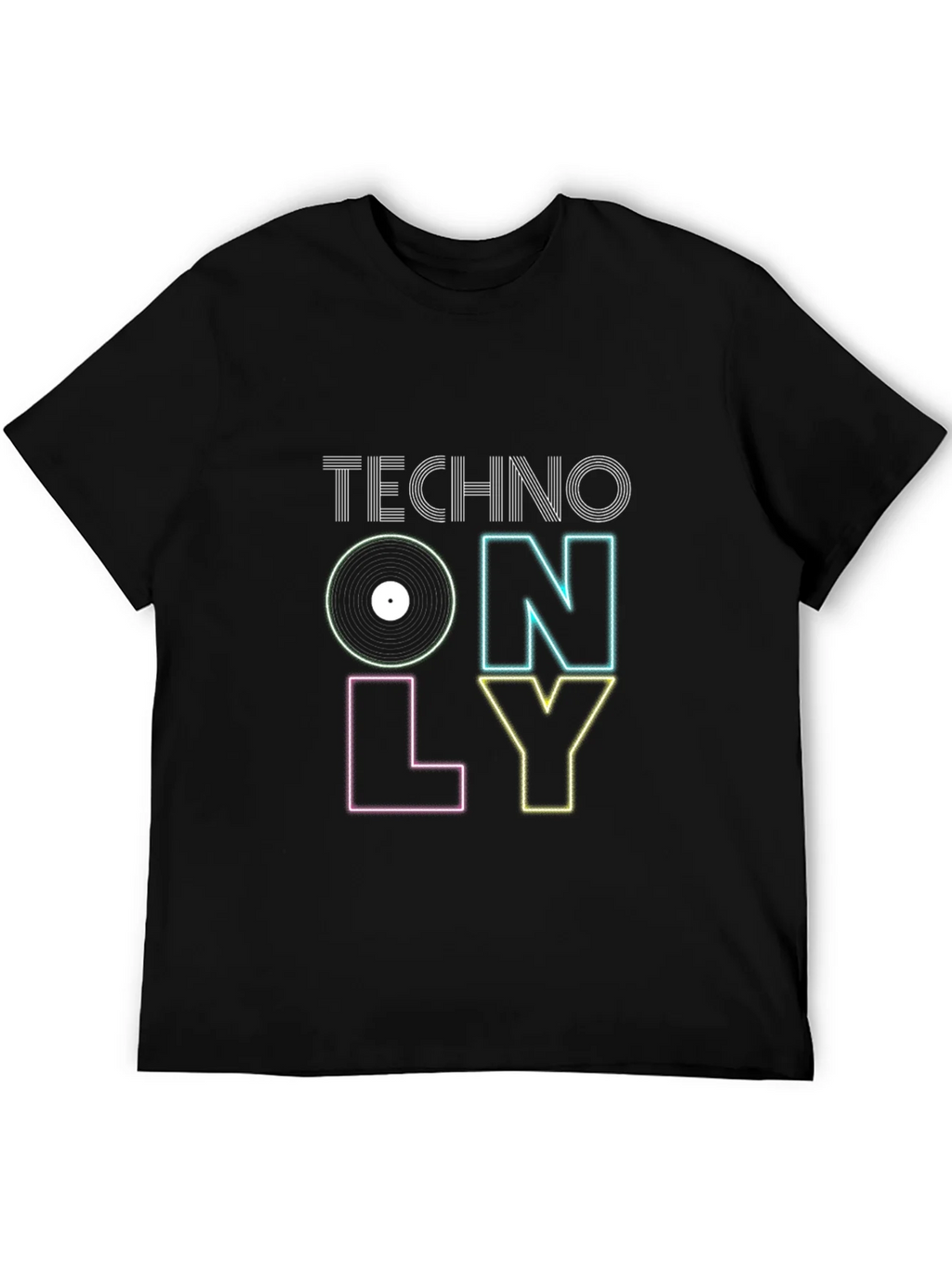 Techno Only Graphic Print Black T-Shirt product image 5