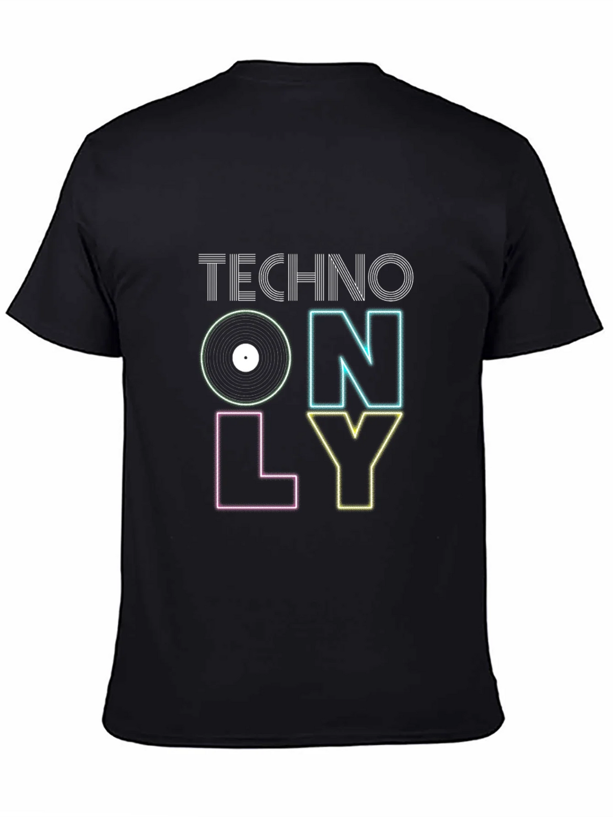 Techno Only Graphic Print Black T-Shirt product image 4
