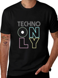 Techno Only Graphic Print Black T-Shirt product image 1
