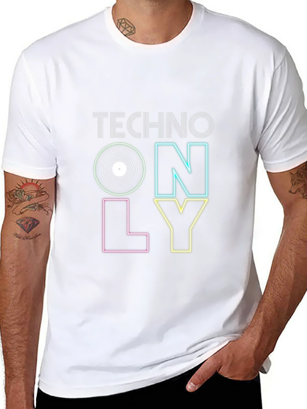 Techno Only Graphic Print Black T-Shirt product image 7
