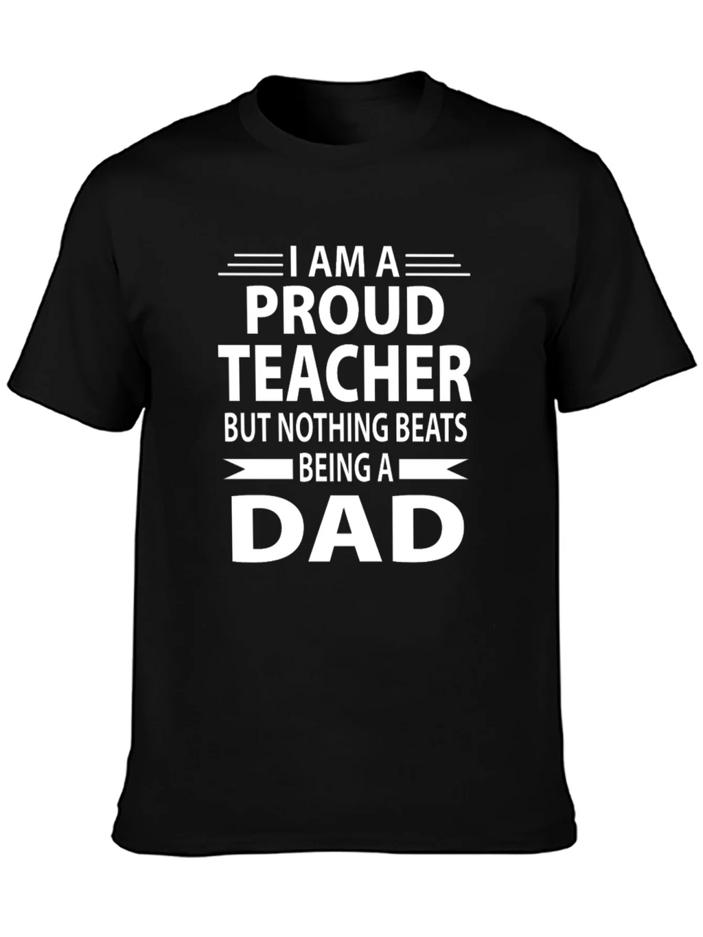 Proud Teacher Dad Graphic Tee - Black product image 3