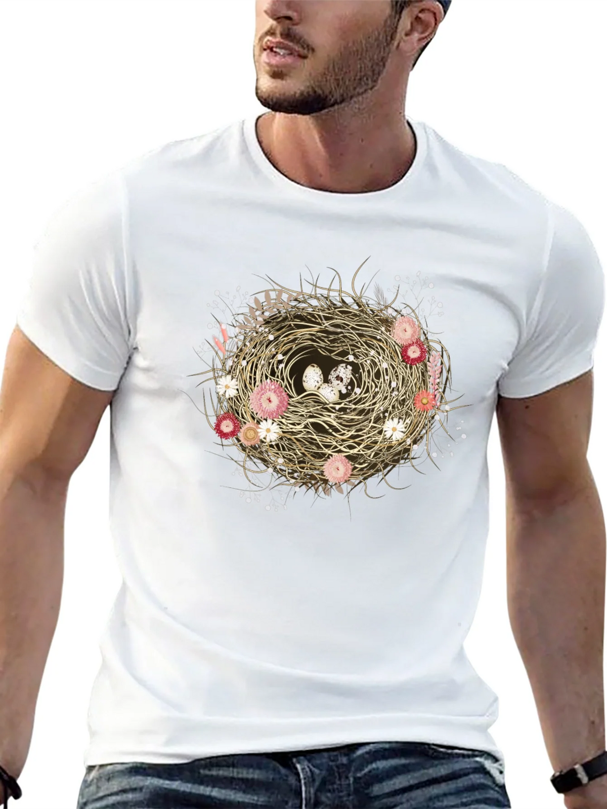 Floral Nest Graphic Tee - Unique Nature Design product image 12