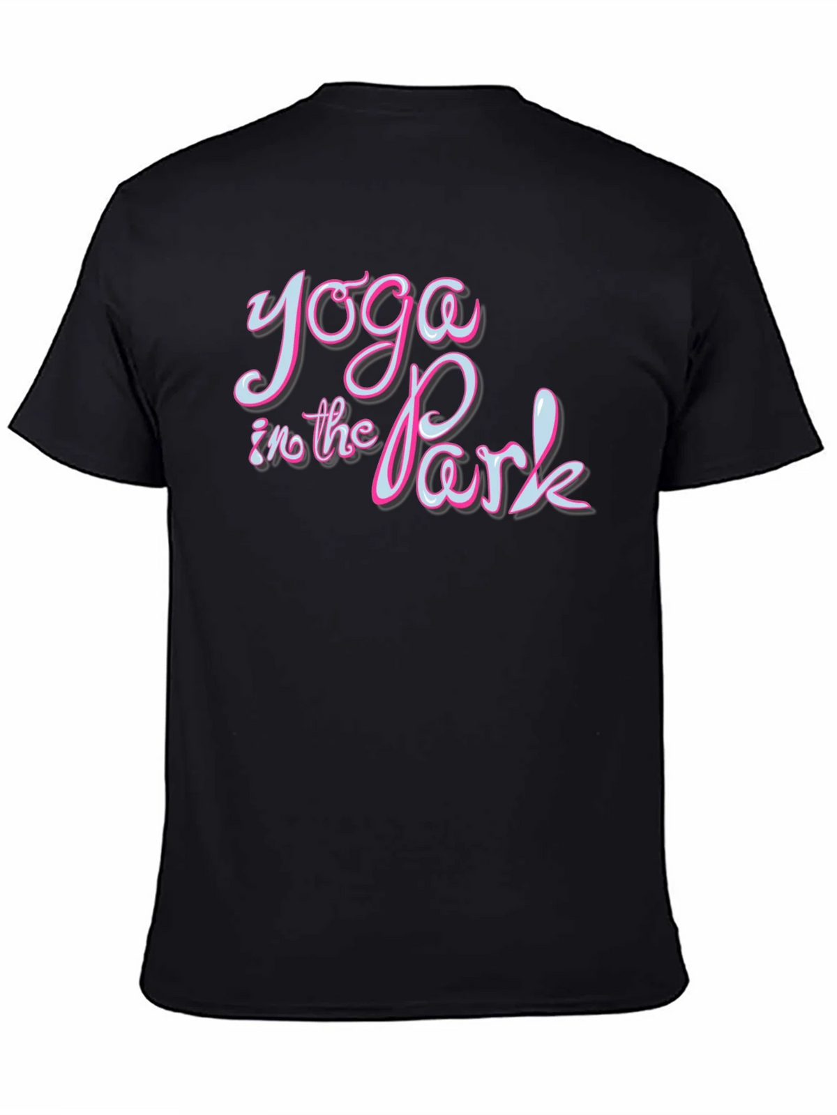 Yoga in the Park Black Graphic T-Shirt product image 4