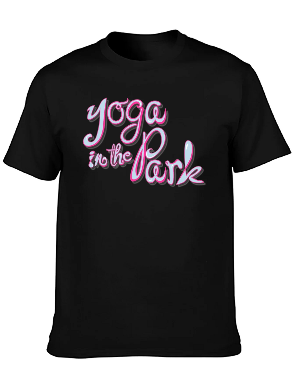 Yoga in the Park Black Graphic T-Shirt product image 3