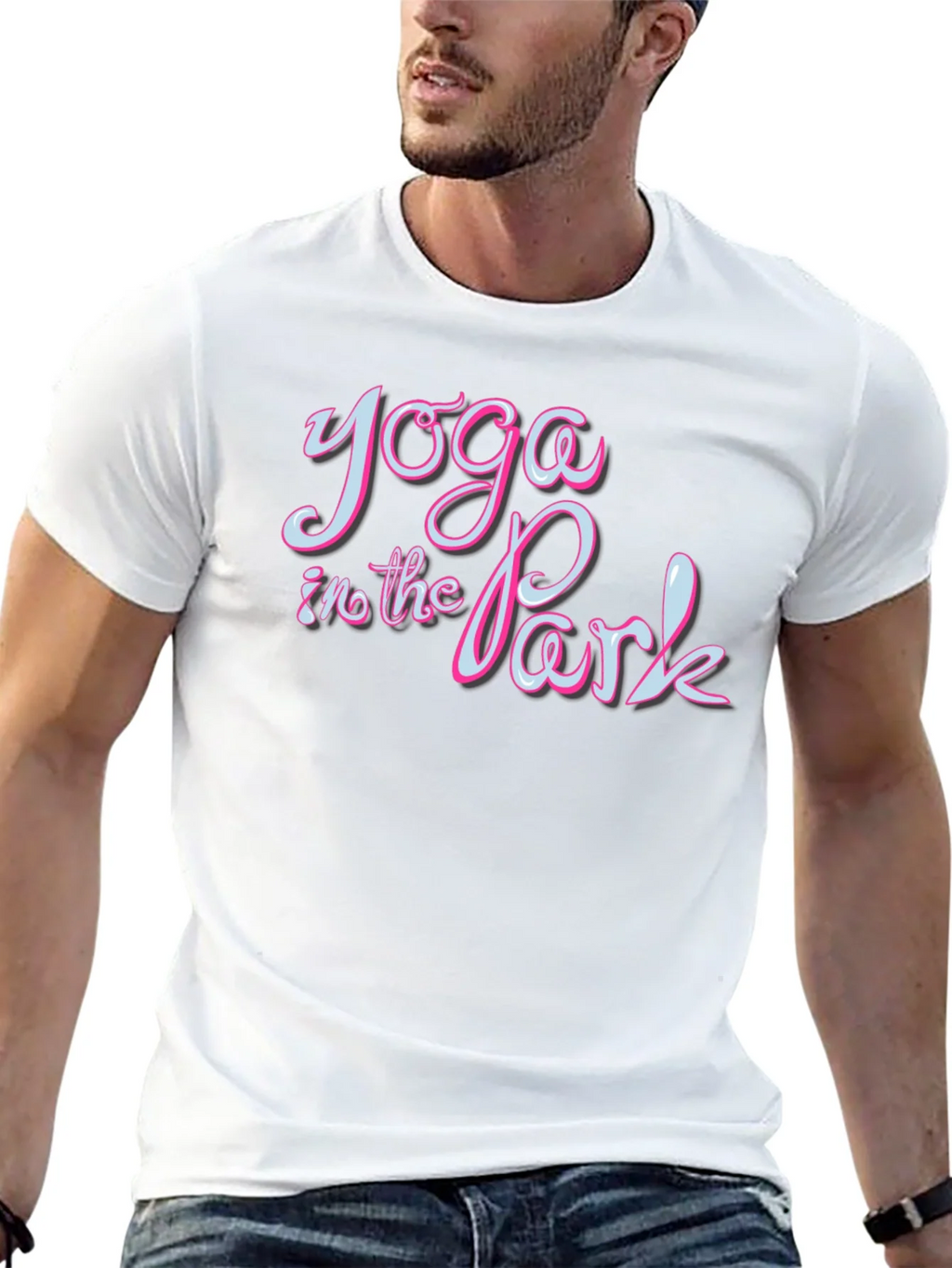Yoga in the Park Black Graphic T-Shirt product image 12
