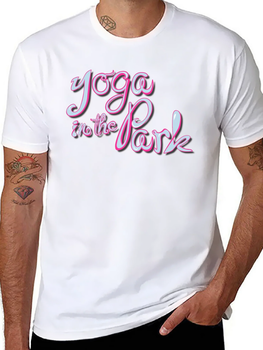Yoga in the Park Black Graphic T-Shirt product image 7