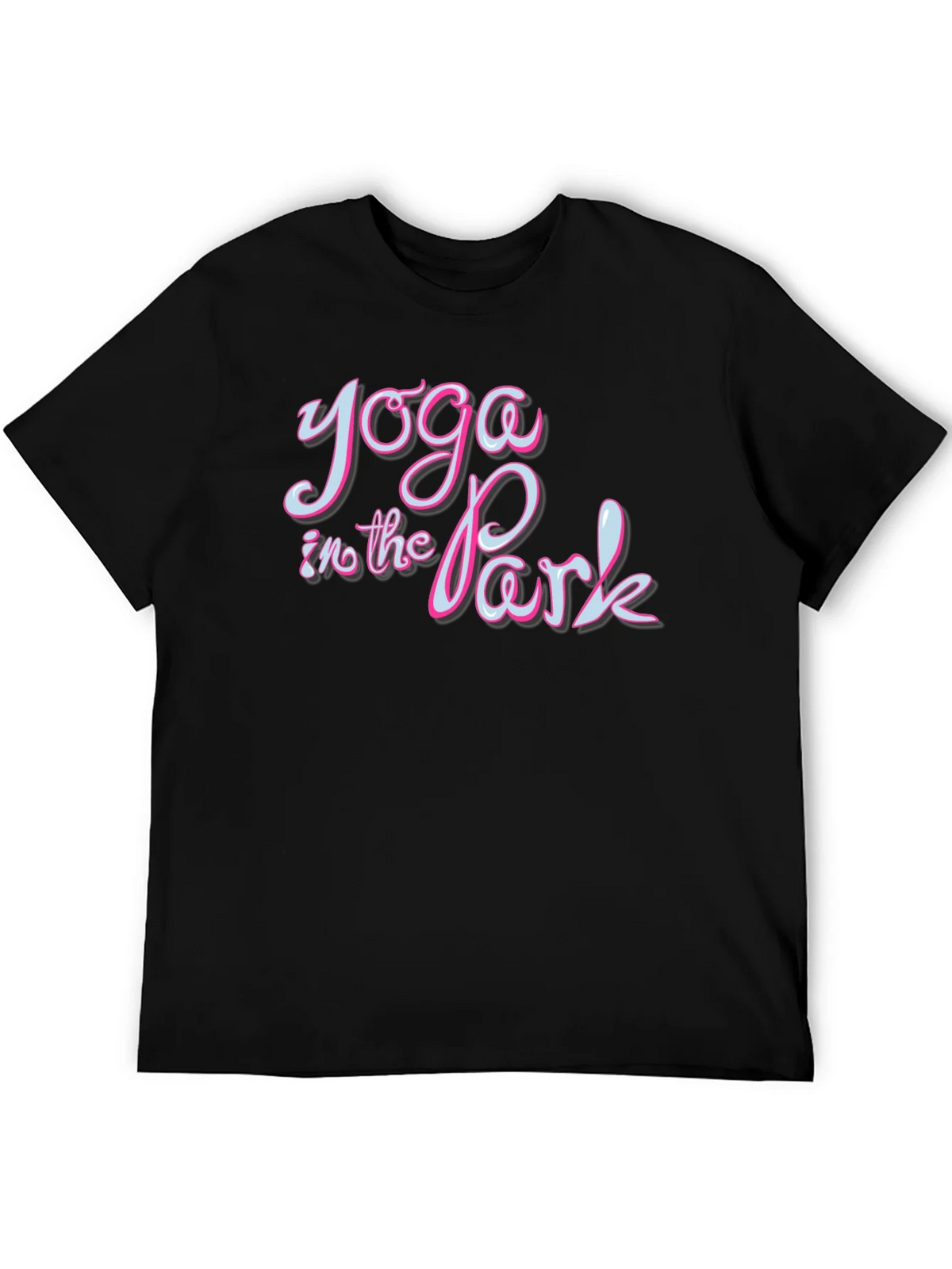Yoga in the Park Black Graphic T-Shirt product image 5
