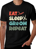 Eat Sleep Groom Repeat Pet Groomer T-Shirt product image 1
