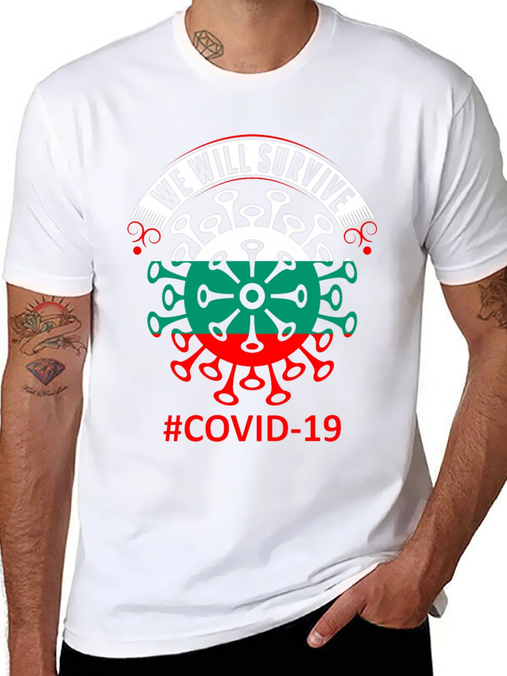 We Will Survive Bulgaria COVID-19 T-Shirt product image 7