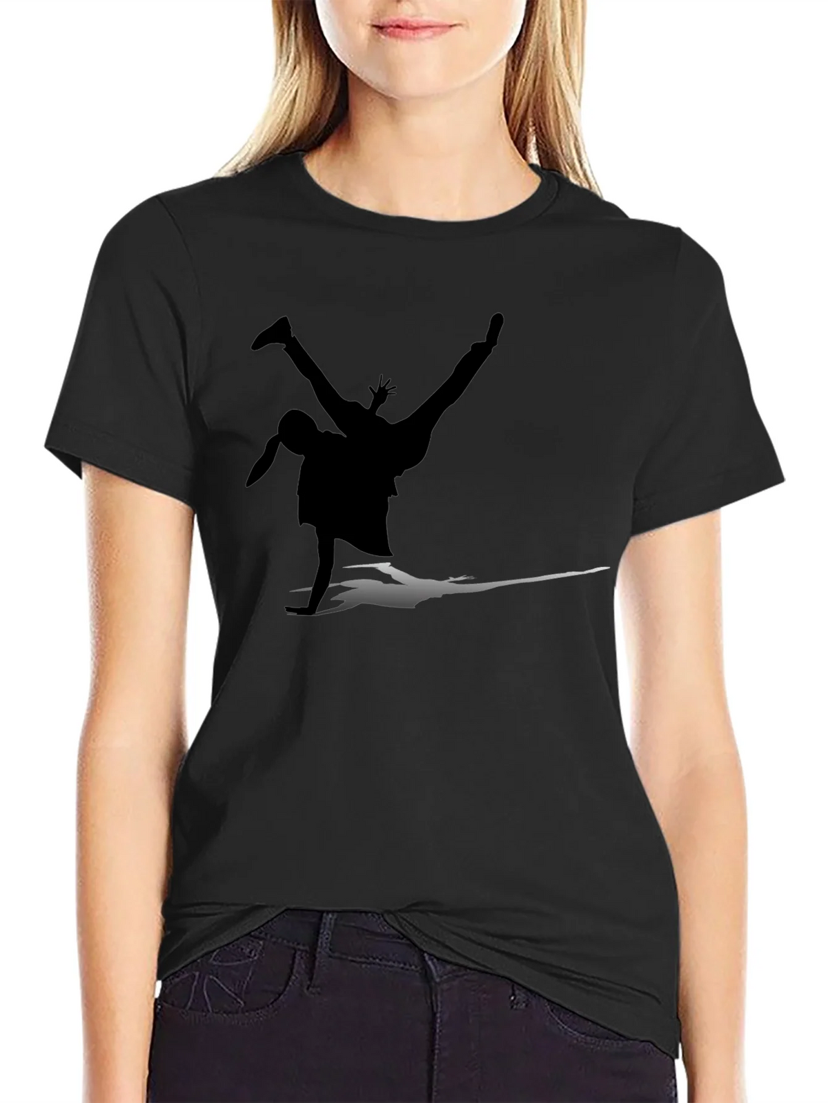 Breakdance Silhouette Black T-Shirt product image 2