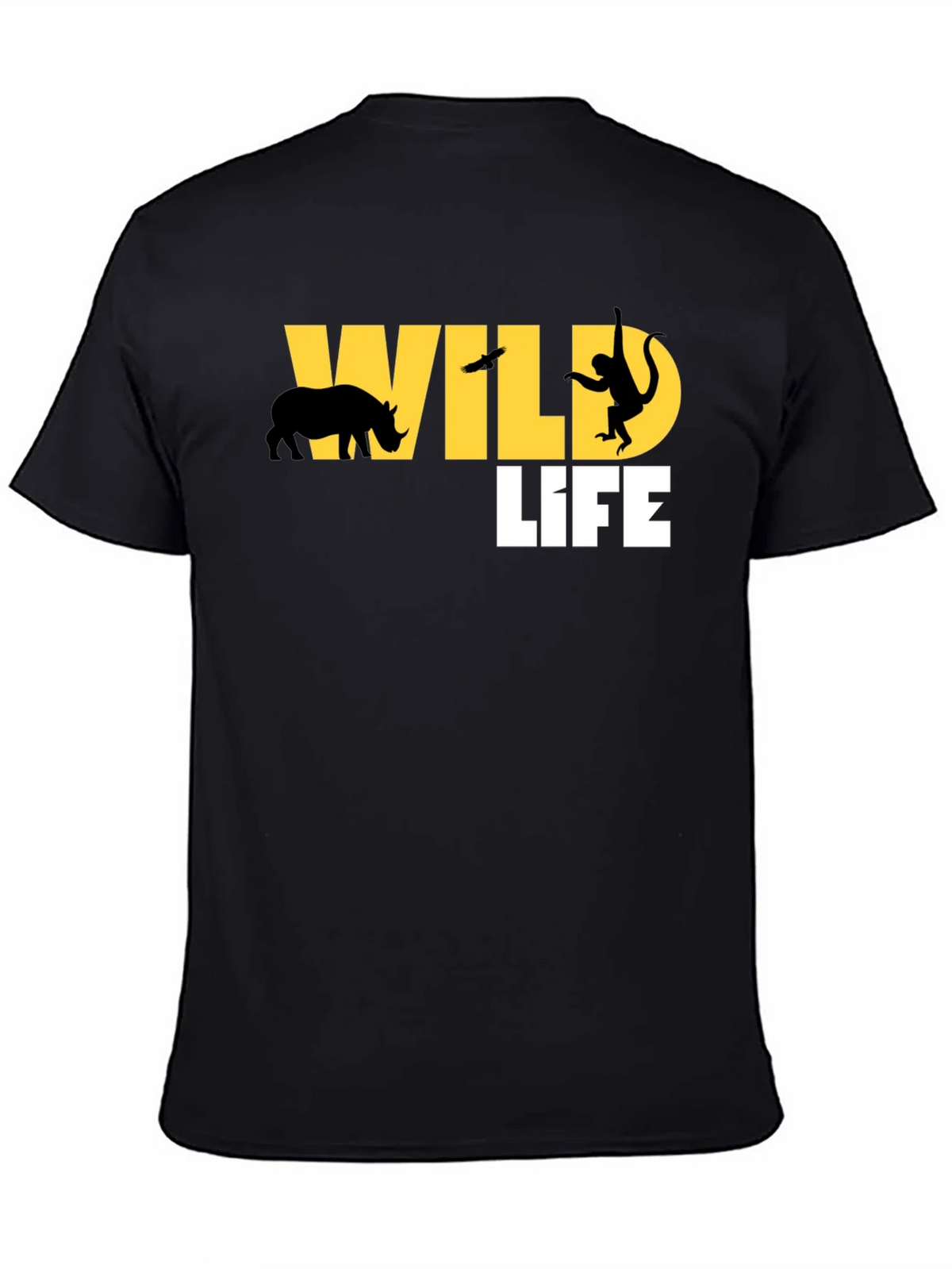 Wildlife Graphic Print Black T-Shirt product image 4