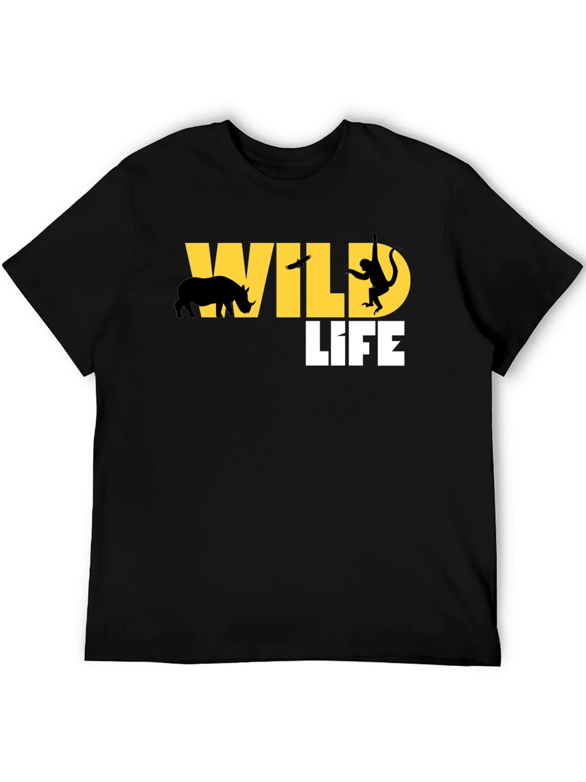 Wildlife Graphic Print Black T-Shirt product image 5
