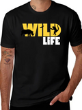 Wildlife Graphic Print Black T-Shirt product image 1