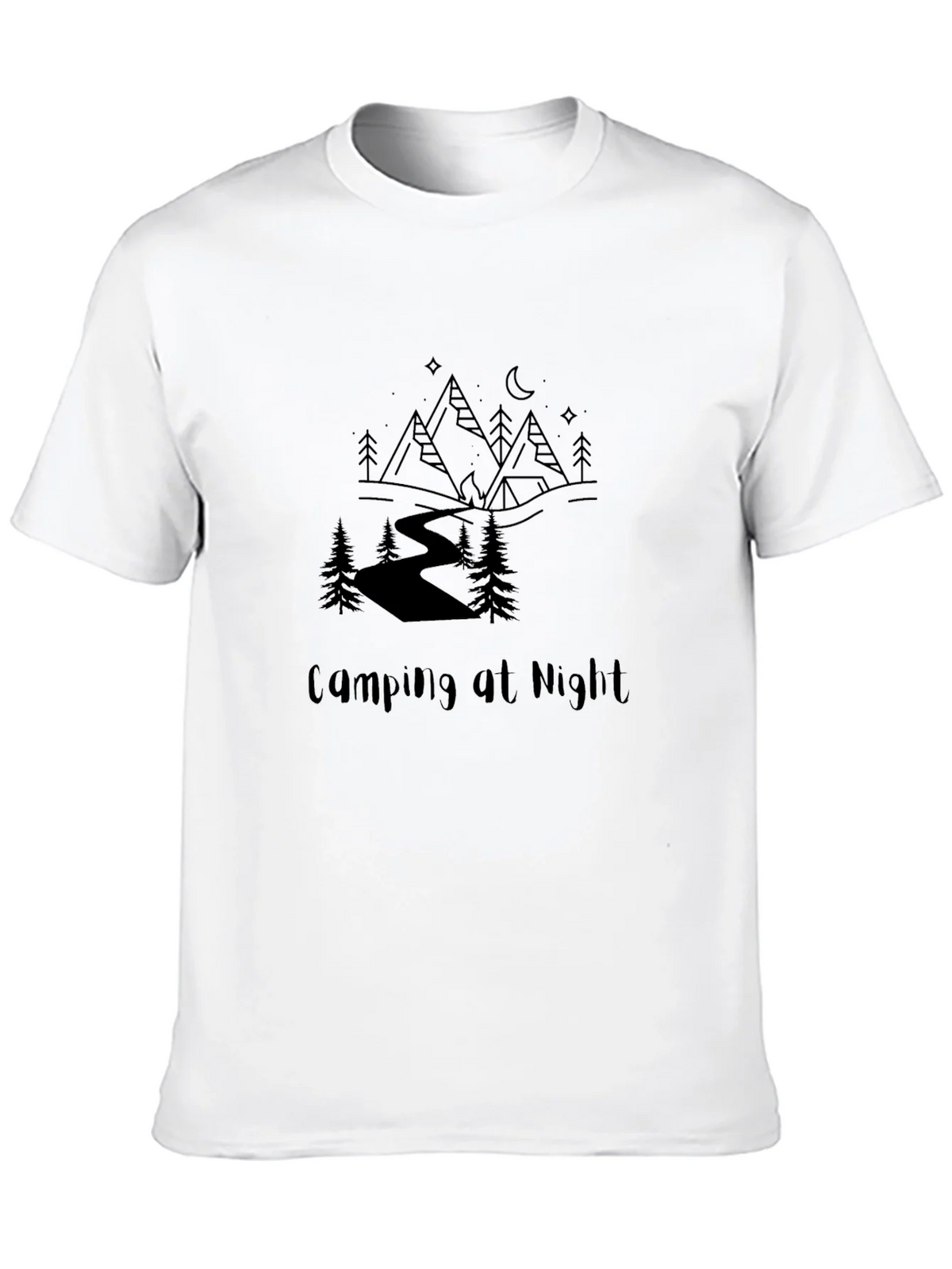 Camping at Night Graphic Tee - Black product image 9