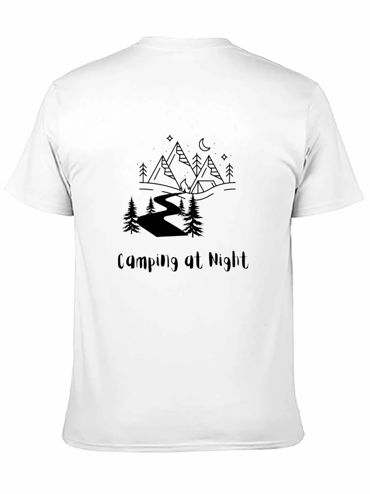 Camping at Night Graphic Tee - Black product image 10