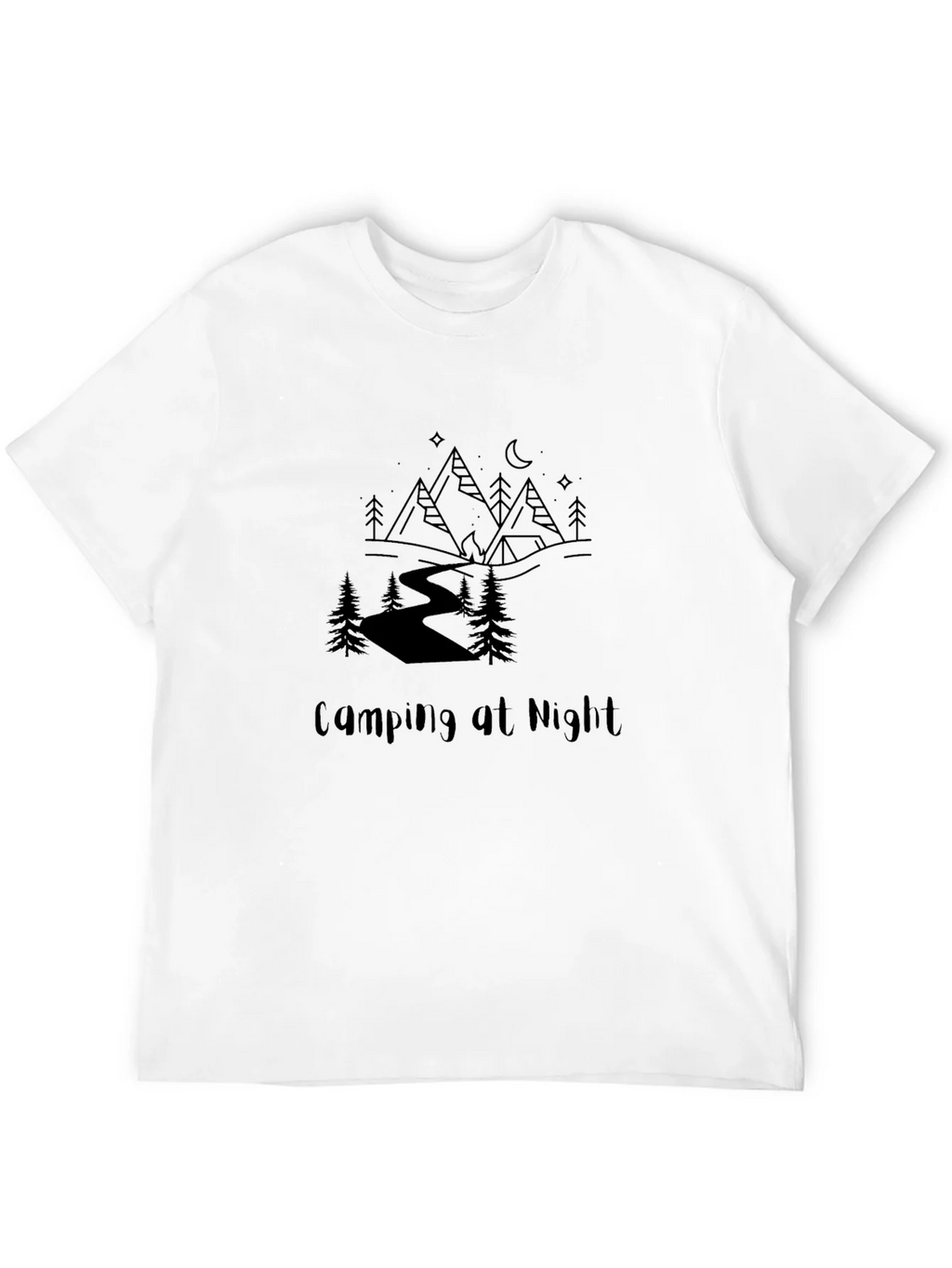Camping at Night Graphic Tee - Black product image 11