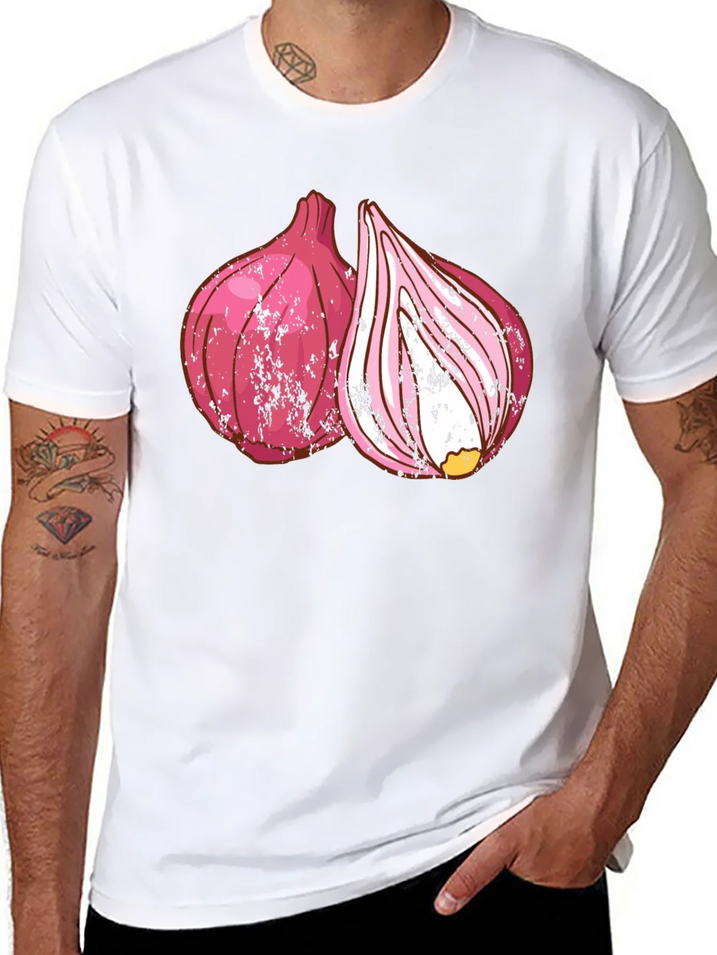 Red Onion Graphic Print Black T-Shirt product image 5