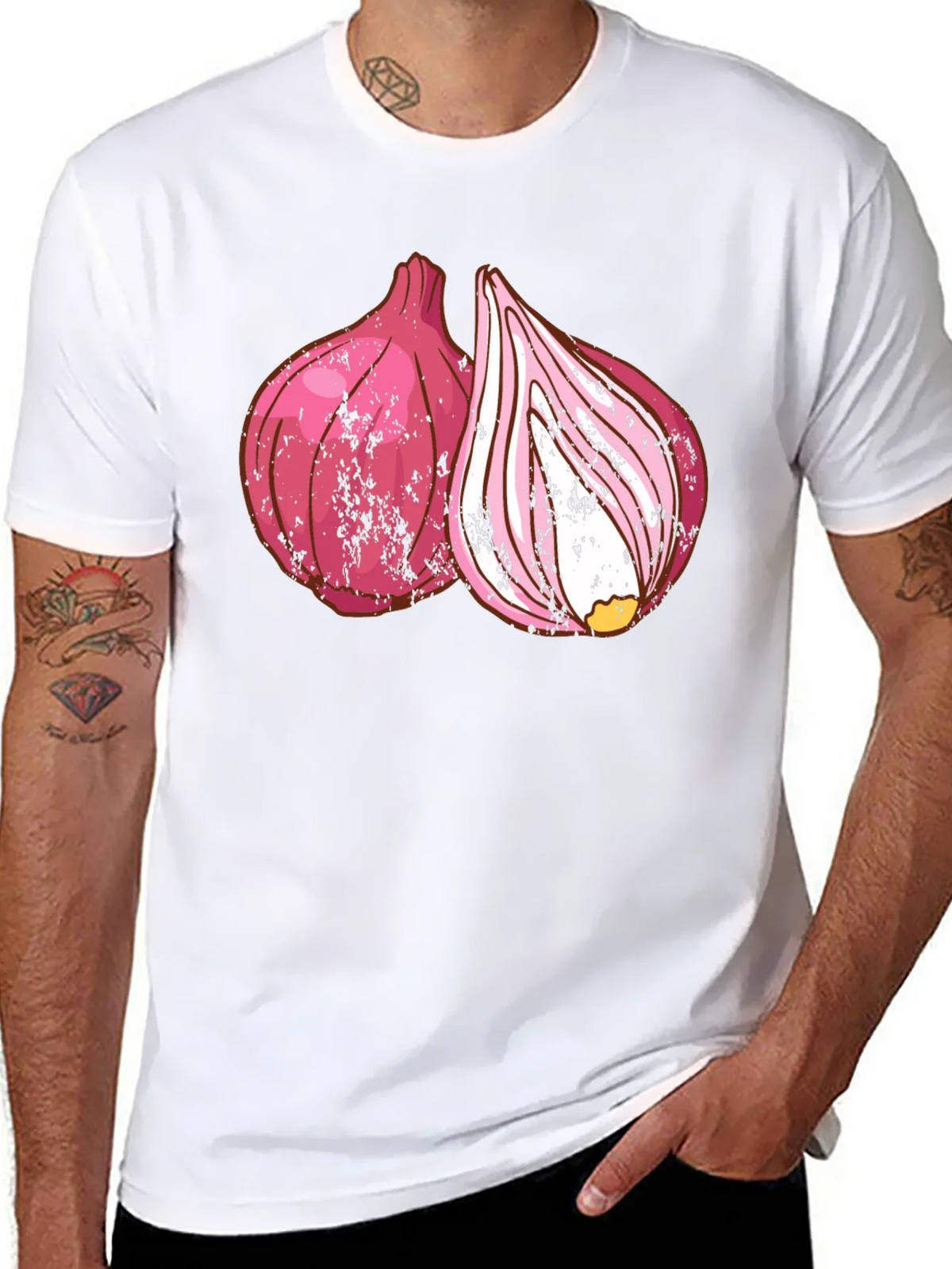 Red Onion Graphic Print Black T-Shirt product image 5