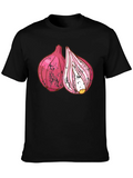 Red Onion Graphic Print Black T-Shirt product image 1