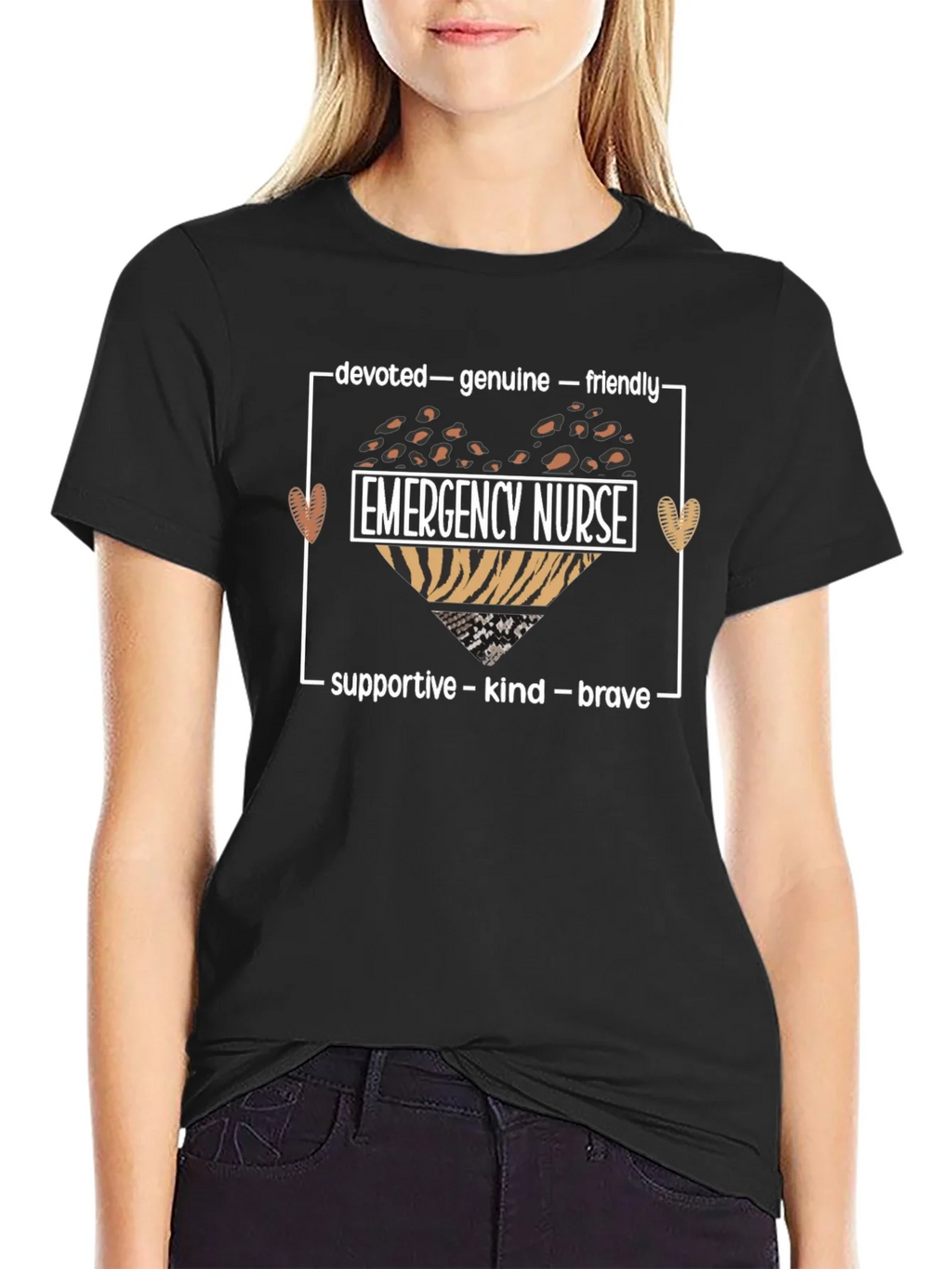 Emergency Nurse Heart Graphic T-Shirt - Devoted Genuine product image 2