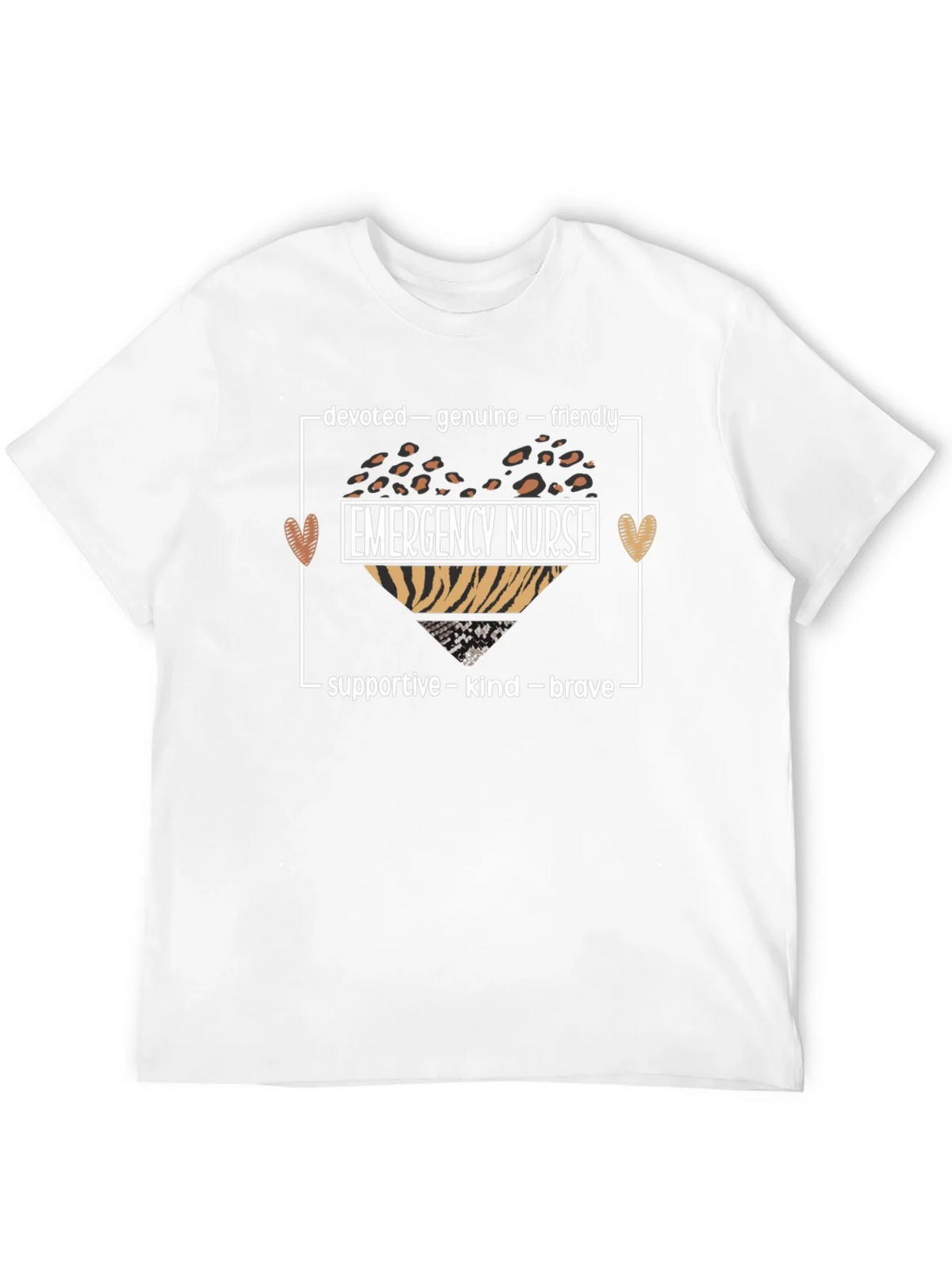 Emergency Nurse Heart Graphic T-Shirt - Devoted Genuine product image 9