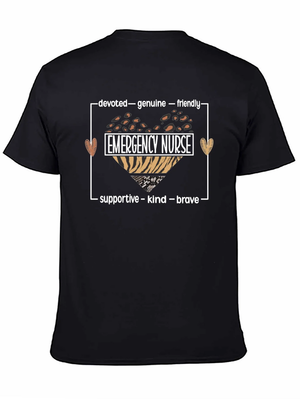 Emergency Nurse Heart Graphic T-Shirt - Devoted Genuine product image 3