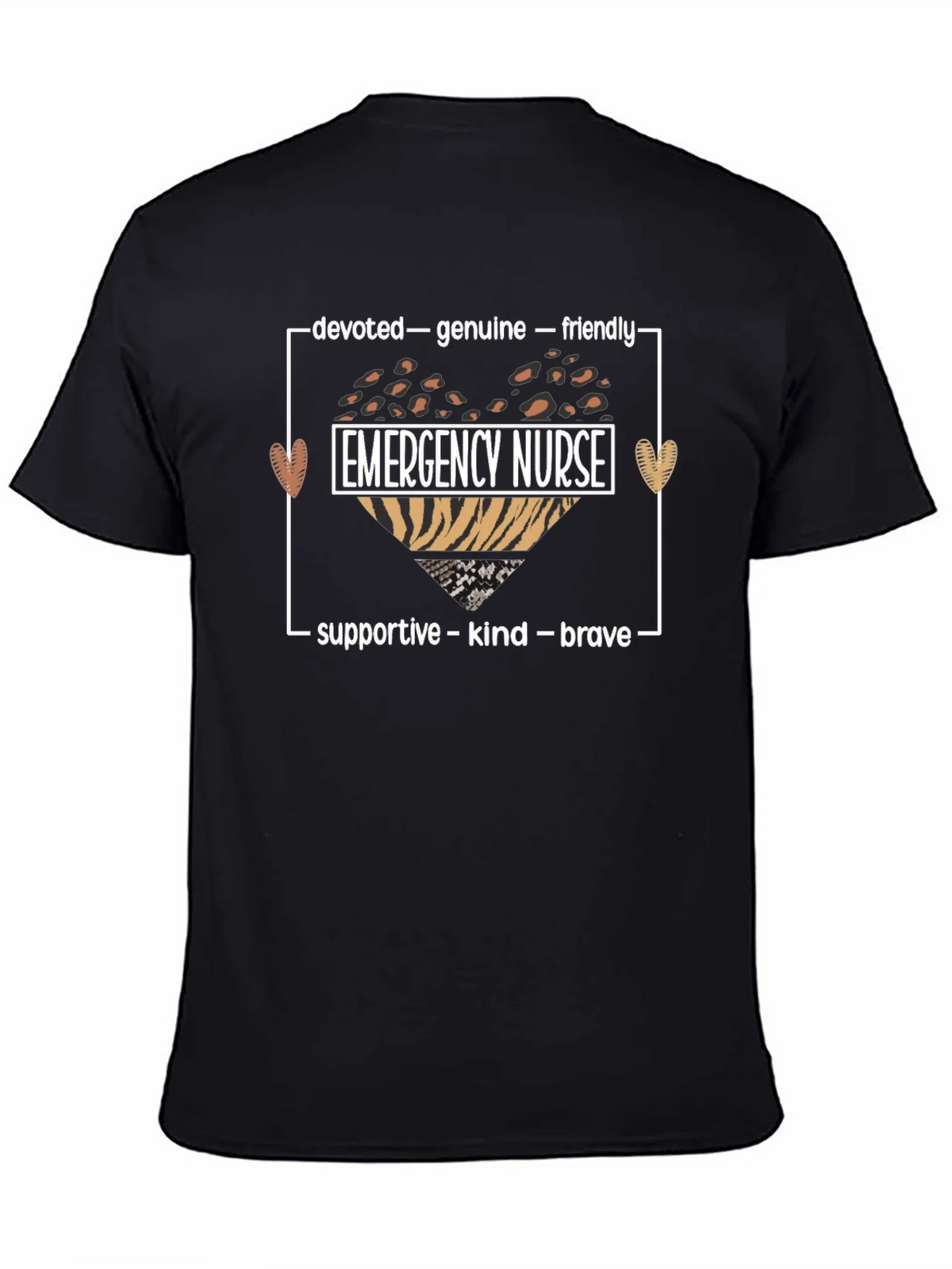 Emergency Nurse Heart Graphic T-Shirt - Devoted Genuine product image 3