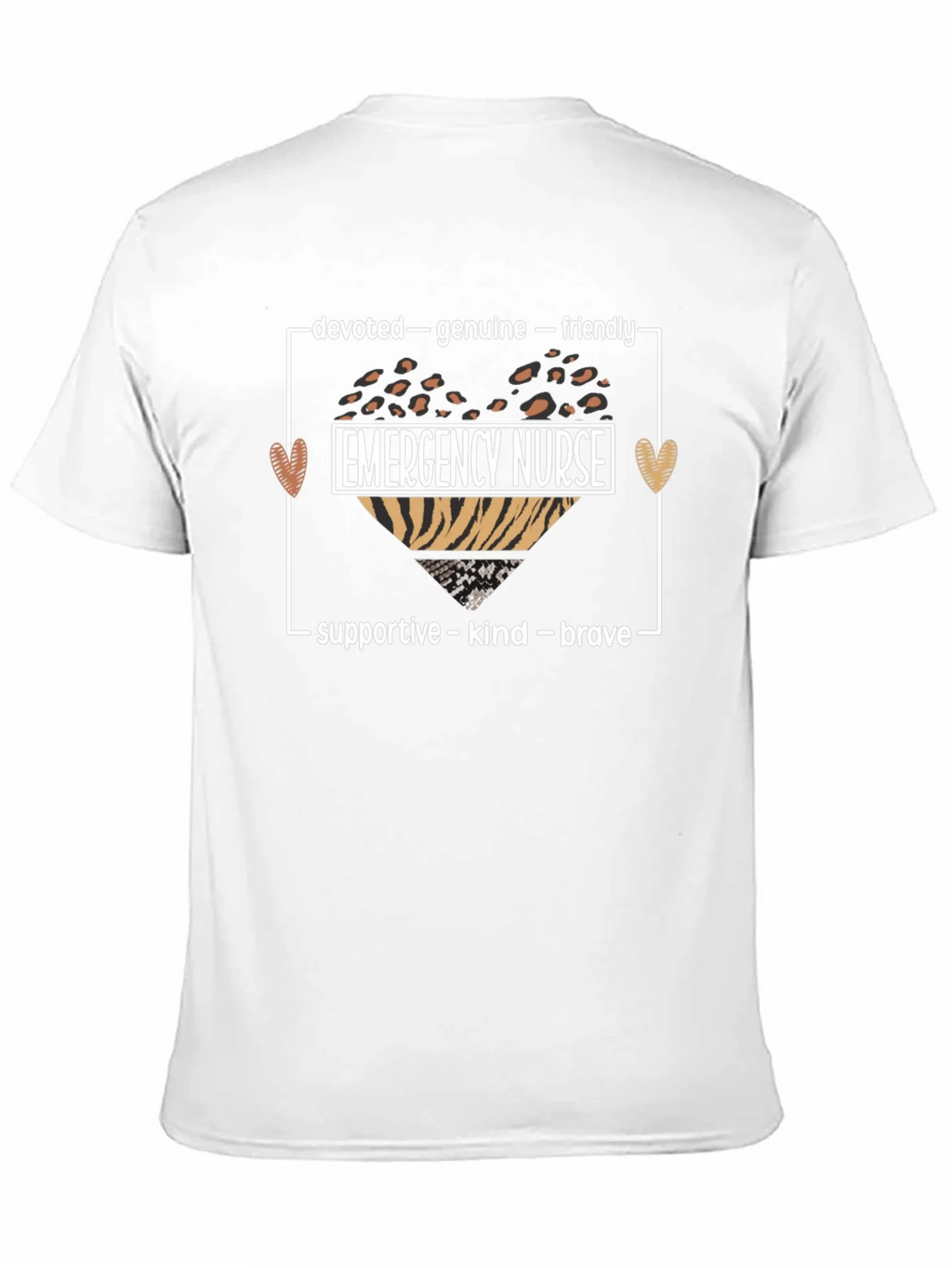 Emergency Nurse Heart Graphic T-Shirt - Devoted Genuine product image 8