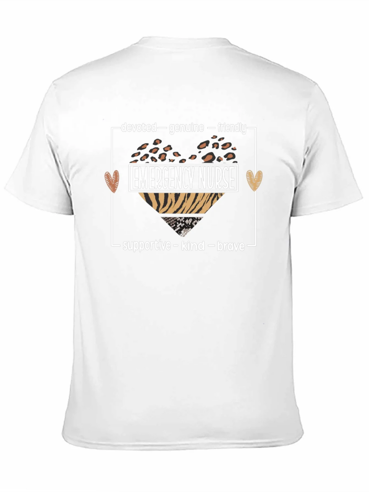 Emergency Nurse Heart Graphic T-Shirt - Devoted Genuine product image 8